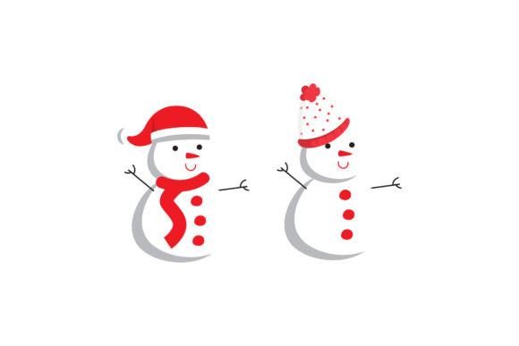 Branding with Snowman Set Christmas: Festive Graphics for Local Business Appeal