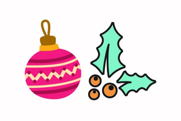 Christmas Accessories Holly Berries Graphics & Illustrations