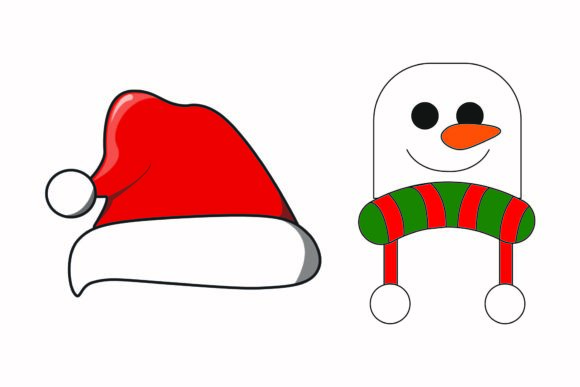 Christmas Cap Accessories Hat Vector: Graphics & Illustrations