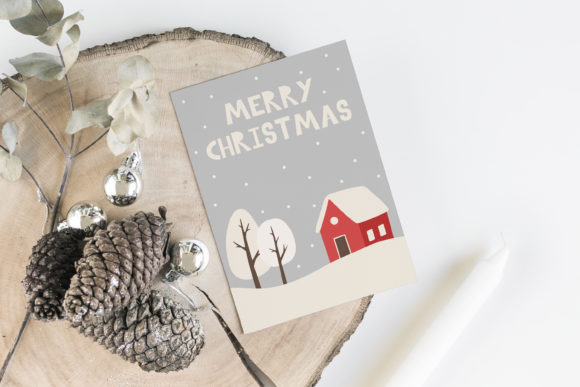 Christmas Card with Winter Landscape: A Designer’s Review for Brand & Marketing Use