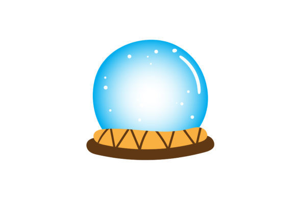 Christmas Crystal Ball Vector Cute Graphics & Illustrations