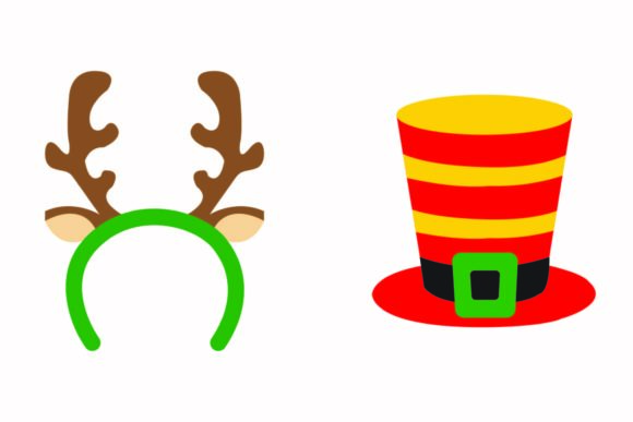 Christmas Hat Funny Horns Vector: Editorial Graphics Review