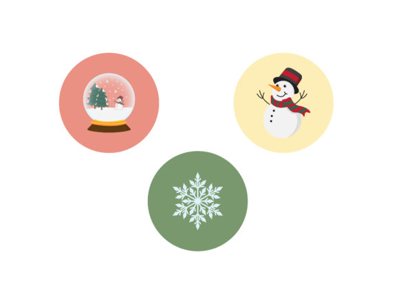 Christmas Icon Snowman Vector Bundle: Graphics & Illustrations