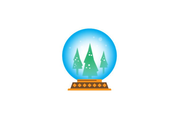 Christmas Illustration Crystal Snow Ball Graphics Review