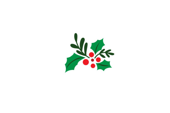Christmas Mistletoe Plants Cute Vector Graphics & Illustrations