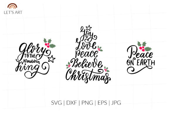 Christmas Religion Wishes Quotes SVG Graphics & Illustrations