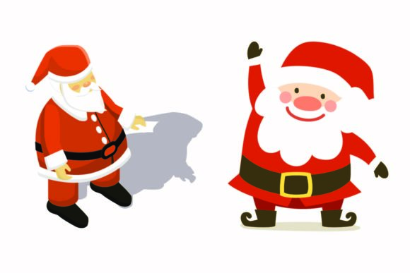Christmas Santa Fun Cartoon Illustration Graphics Review