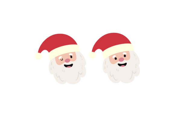 Christmas Santa Head Set Vector: Graphics & Illustrations Review