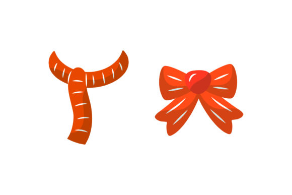 Christmas Scarf Ribbon Set Vector Graphics Review