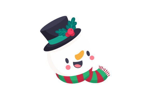 Christmas Snowman Character Illustration: Festive Graphics