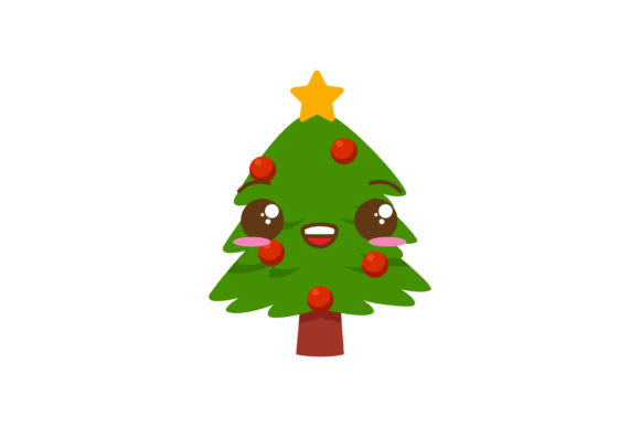 Christmas Tree Cute Vectors: Graphics & Illustrations Review