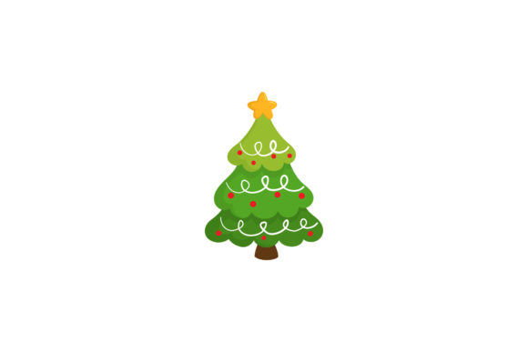 Christmas Tree Vector Cute Graphics and Illustrations