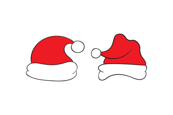 Santa’s Hat Set Christmas Graphics for Branding and Illustrations Projects